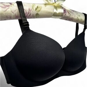 Sophie B Women's Black Wire Free pushup Bra Size 36C Padded Pre-loved